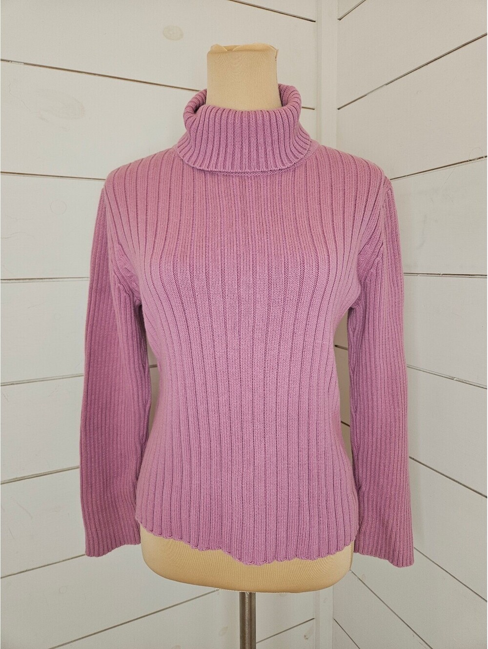 J. Jill medium lavender purple ribbed turtleneck sweater